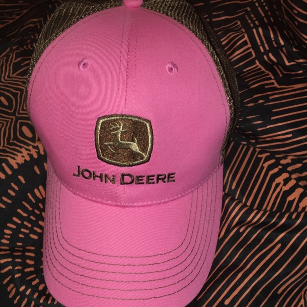 Hot pink John Deere hat